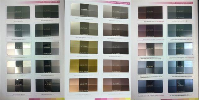 pvd coating color guide